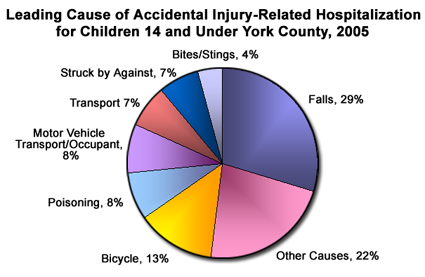 Leading cause of accidental injury-related hospitalization for children 14 and under York County, 0005